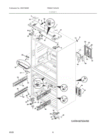 04 - Cabinet parts for Electrolux Refrigerator FRMS2733AV00 from AppliancePartsPros.com