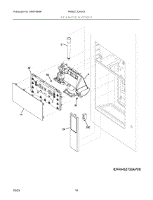 08 - Ice & Water Dispenser parts for Electrolux Refrigerator FRMS2733AV00 from AppliancePartsPros.com