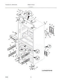 04 - Cabinet parts for Electrolux Refrigerator FRMS274TAV00 from AppliancePartsPros.com
