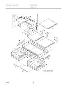 05 - Shelves parts for Electrolux Refrigerator FRMS274TAV00 from AppliancePartsPros.com