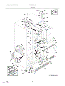 04 - Cabinet parts for Electrolux Refrigerator FRSC2333AS2 from AppliancePartsPros.com