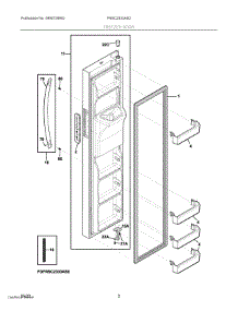 02 - Freezer Door parts for Electrolux Refrigerator FRSC2333AS2 from AppliancePartsPros.com