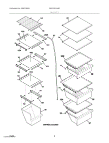 05 - Shelves parts for Electrolux Refrigerator FRSC2333AS2 from AppliancePartsPros.com