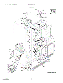 04 - Cabinet parts for Electrolux Refrigerator FRSC2333AS3 from AppliancePartsPros.com