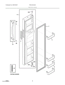 02 - Freezer Door parts for Electrolux Refrigerator FRSC2333AS3 from AppliancePartsPros.com