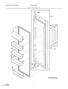 03 - Refrigerator Door parts for Electrolux Refrigerator FRSC2333AS3 from AppliancePartsPros.com