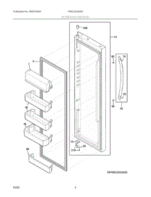 03 - Refrigerator Door parts for Electrolux Refrigerator FRSC2333AS4 from AppliancePartsPros.com