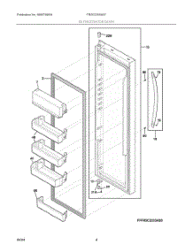03 - Refrigerator Door parts for Electrolux Refrigerator FRSC2333AS7 from AppliancePartsPros.com