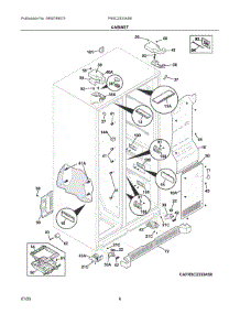 04 - Cabinet parts for Electrolux Refrigerator FRSC2333AS8 from AppliancePartsPros.com