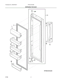 03 - Refrigerator Door parts for Electrolux Refrigerator FRSC2333AS8 from AppliancePartsPros.com