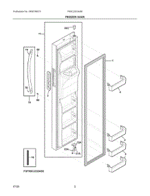 02 - Freezer Door parts for Electrolux Refrigerator FRSC2333AS8 from AppliancePartsPros.com