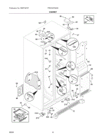 04 - Cabinet parts for Electrolux Refrigerator FRSC2333AS9 from AppliancePartsPros.com