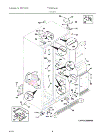04 - Cabinet parts for Electrolux Refrigerator FRSC2333ASA from AppliancePartsPros.com
