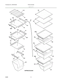 05 - Shelves parts for Electrolux Refrigerator FRSC2333ASA from AppliancePartsPros.com