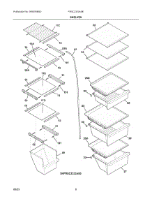 05 - Shelves parts for Electrolux Refrigerator FRSC2333ASE from AppliancePartsPros.com