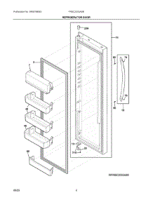 03 - Refrigerator Door parts for Electrolux Refrigerator FRSC2333ASE from AppliancePartsPros.com