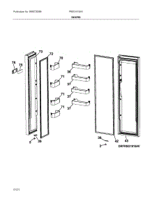 Doors parts for Electrolux Refrigerator FRSG1915AV from AppliancePartsPros.com