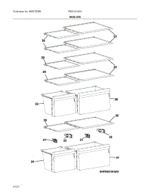 Shelves parts for Electrolux Refrigerator FRSG1915AV from AppliancePartsPros.com