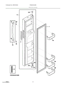 02 - Freezer Door parts for Electrolux Refrigerator FRSS2323AB3 from AppliancePartsPros.com