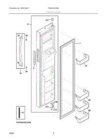 02 - Freezer Door parts for Electrolux Refrigerator FRSS2323AB6 from AppliancePartsPros.com