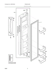 02 - Freezer Door parts for Electrolux Refrigerator FRSS2323AB7 from AppliancePartsPros.com