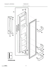 02 - Freezer Door parts for Electrolux Refrigerator FRSS2323AD1 from AppliancePartsPros.com
