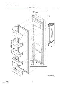 03 - Refrigerator Door parts for Electrolux Refrigerator FRSS2323AD1 from AppliancePartsPros.com