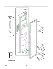 02 - Freezer Door parts for Electrolux Refrigerator FRSS2323AD2 from AppliancePartsPros.com