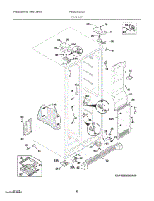 04 - Cabinet parts for Electrolux Refrigerator FRSS2323AD3 from AppliancePartsPros.com