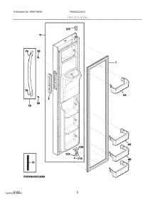 02 - Freezer Door parts for Electrolux Refrigerator FRSS2323AD3 from AppliancePartsPros.com