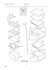 05 - Shelves parts for Electrolux Refrigerator FRSS2323AD4 from AppliancePartsPros.com
