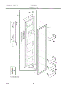 02 - Freezer Door parts for Electrolux Refrigerator FRSS2323AD4 from AppliancePartsPros.com