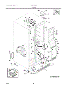 04 - Cabinet parts for Electrolux Refrigerator FRSS2323AD9 from AppliancePartsPros.com