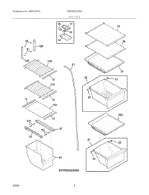 05 - Shelves parts for Electrolux Refrigerator FRSS2323AD9 from AppliancePartsPros.com