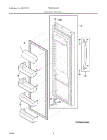 03 - Refrigerator Door parts for Electrolux Refrigerator FRSS2323AD9 from AppliancePartsPros.com