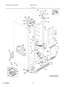 04 - Cabinet parts for Electrolux Refrigerator FRSS2323AS2 from AppliancePartsPros.com