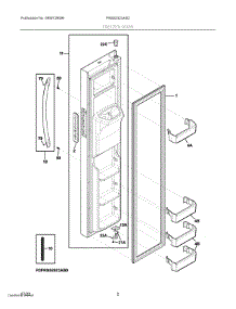 02 - Freezer Door parts for Electrolux Refrigerator FRSS2323AS2 from AppliancePartsPros.com