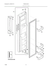 02 - Freezer Door parts for Electrolux Refrigerator FRSS2323AS5 from AppliancePartsPros.com