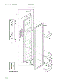 02 - Freezer Door parts for Electrolux Refrigerator FRSS2323AS6 from AppliancePartsPros.com