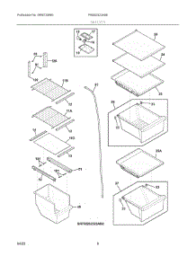 05 - Shelves parts for Electrolux Refrigerator FRSS2323AS6 from AppliancePartsPros.com