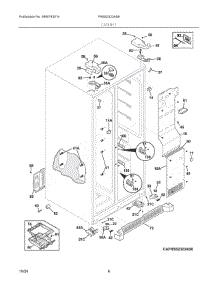 04 - Cabinet parts for Electrolux Refrigerator FRSS2323AS9 from AppliancePartsPros.com