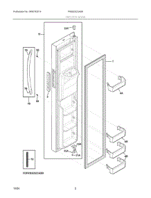 02 - Freezer Door parts for Electrolux Refrigerator FRSS2323AS9 from AppliancePartsPros.com
