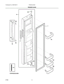 02 - Freezer Door parts for Electrolux Refrigerator FRSS2323ASA from AppliancePartsPros.com
