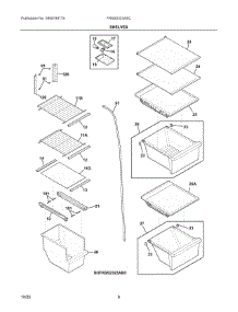 05 - Shelves parts for Electrolux Refrigerator FRSS2323ASC from AppliancePartsPros.com