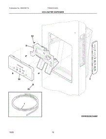 08 - Ice & Water Dispenser parts for Electrolux Refrigerator FRSS2323ASC from AppliancePartsPros.com