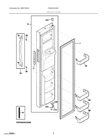 02 - Freezer Door parts for Electrolux Refrigerator FRSS2323AW1 from AppliancePartsPros.com