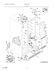 04 - Cabinet parts for Electrolux Refrigerator FRSS2323AW2 from AppliancePartsPros.com