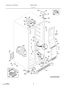 04 - Cabinet parts for Electrolux Refrigerator FRSS2323AW3 from AppliancePartsPros.com