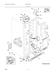 04 - Cabinet parts for Electrolux Refrigerator FRSS2323AW4 from AppliancePartsPros.com