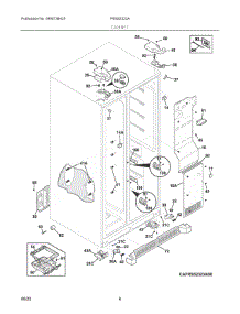 04 - Cabinet parts for Electrolux Refrigerator FRSS2323AW5 from AppliancePartsPros.com